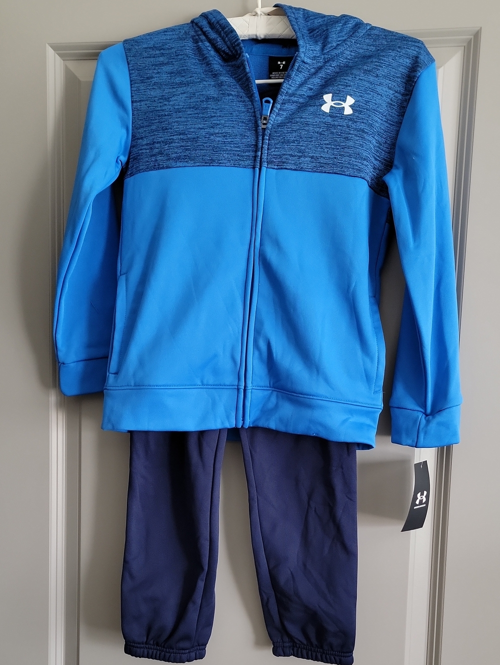 Under Armour Bright Blue Hooded Jacket with Navy Joggers